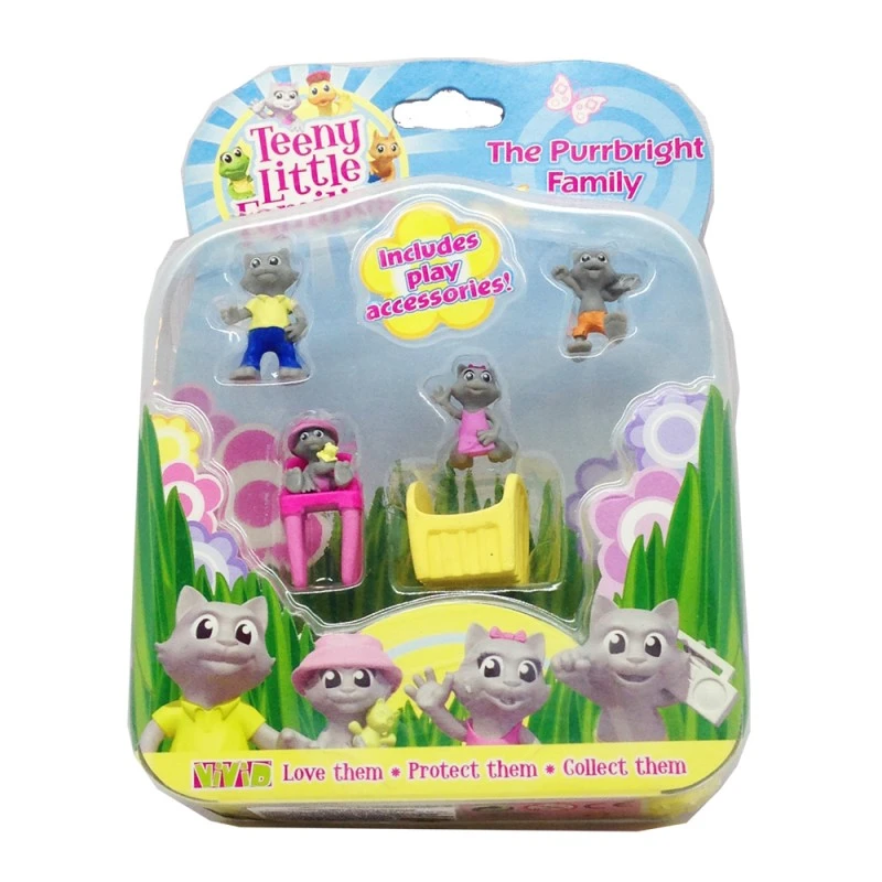 Игрален комплект Chippo Teeny Little Family Къщичка Гъбка, The Walnut Family- семейство Котки, 52028-3